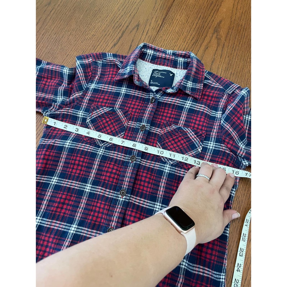 American Eagle Flannel Button Down Size 2 - image 5